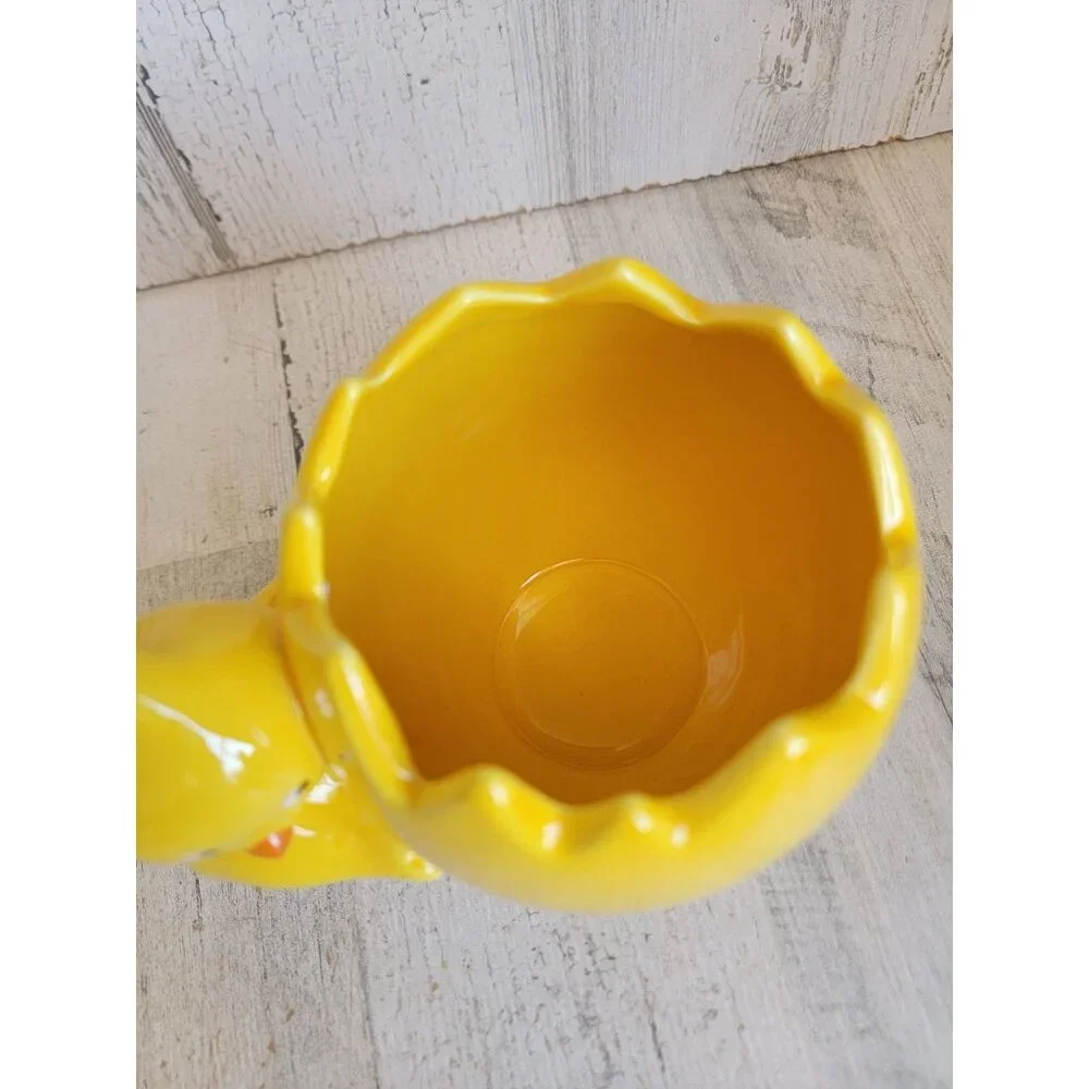 Teleflora yellow chick egg plants holder vintage easter‎ spring
